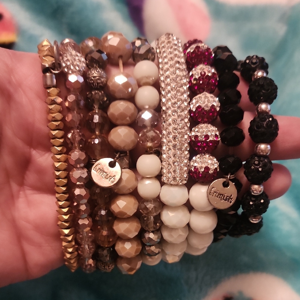 Elegant Erimish Multi-Color Beaded Bracelet Set
